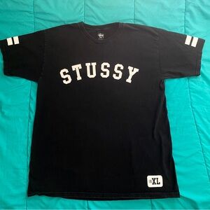 Stussy Mock Jersey Black T Shirt